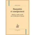 HUMANITÉS ET ENSEIGNEMENT